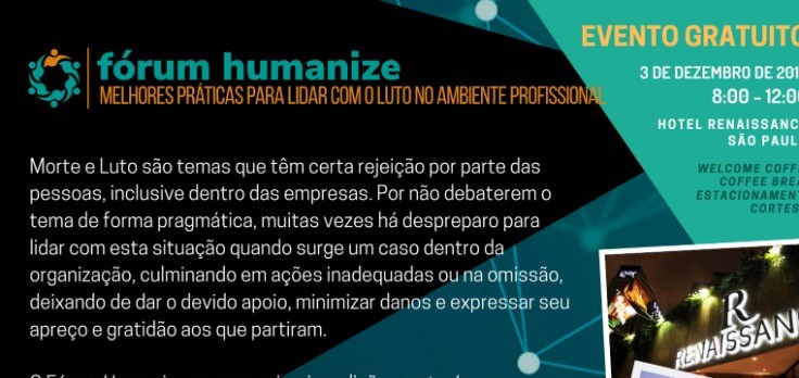 notícia Fórum Humanize: como quebrar o tabu do luto nas organizações