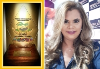 noticia Islândia Piauilino, 1ª  Mulher brasileira a receber o Prêmio Internacional Ibero Americano na Categoria Palestrante/Oradora, em San Rafael, na Argentina. Agora vai receber pela 2ª vez, o prêmio Internacional, na Câmara Municipal de São Paulo.