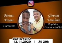 noticia Repórter Giovani Trombini entrevistou por live o comediante Moisés Viegas