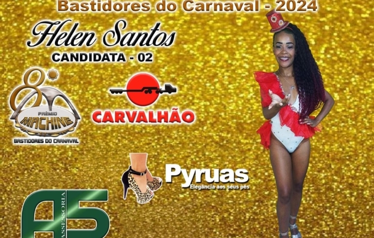 noticia Helen Santos é indicada à melhor musa do prêmio Machine Bastidores do carnaval 2024