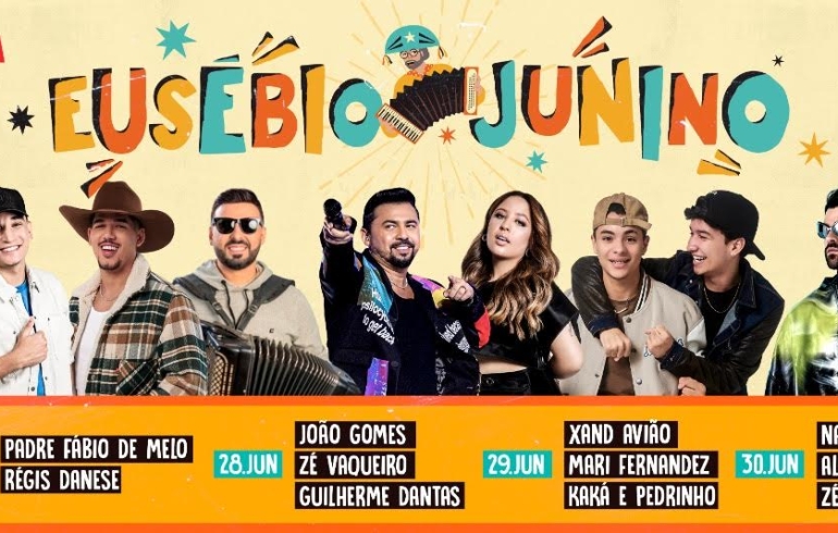 noticia 37 anos de emancipação: ‘Eusébio Junino’ apresenta shows gratuitos de grandes artistas e programação cultural diversificada de 22 a 30 de junho