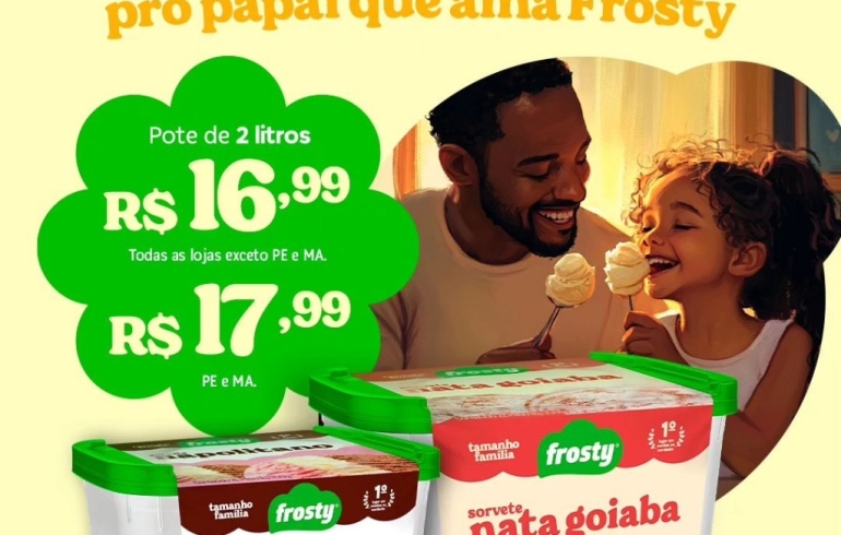 noticia Sorvetes Frosty anuncia promoção especial para o Dia dos Pais