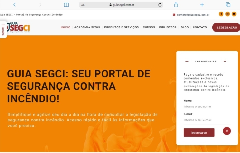 noticia Portal de segurança contra incêndio lança nova plataforma com recursos avançados para profissionais