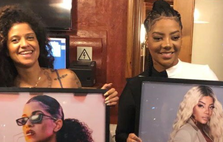 noticia Ludmilla recebeu disco de platina para “Din Din Din” e “Cheguei”