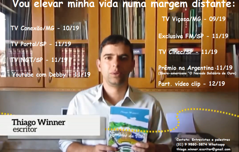 noticia Confira agenda do poeta e escritor Thiago Winner