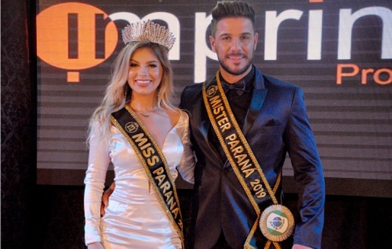 noticia Jeniffer Freitas e Juiliam Ferracioli são eleitos Miss e Mister Paraná 2019; dupla vai disputar título nacional em dezembro