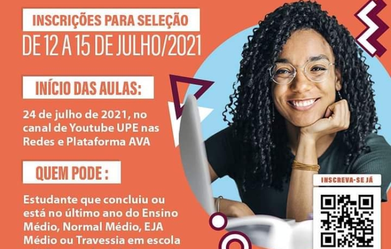 noticia  OPORTUNIDADE: ABERTAS AS INSCRIÇÕES PARA O PREVUPE 2021: SÃO 10,2 MIL VAGAS PARA 43 MUNICÍPIOS