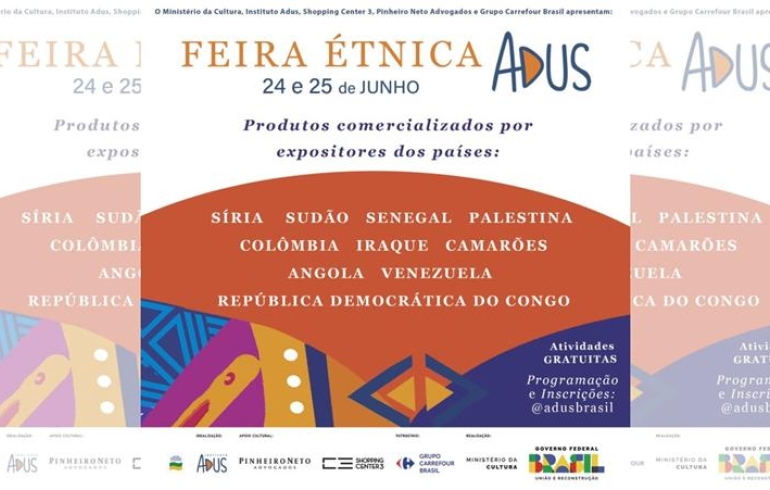 noticia EM SP: Dia Mundial do Refugiado é celebrado com exposições, shows e oficinas durante a Feira Étnica ADUS, na Avenida Paulista