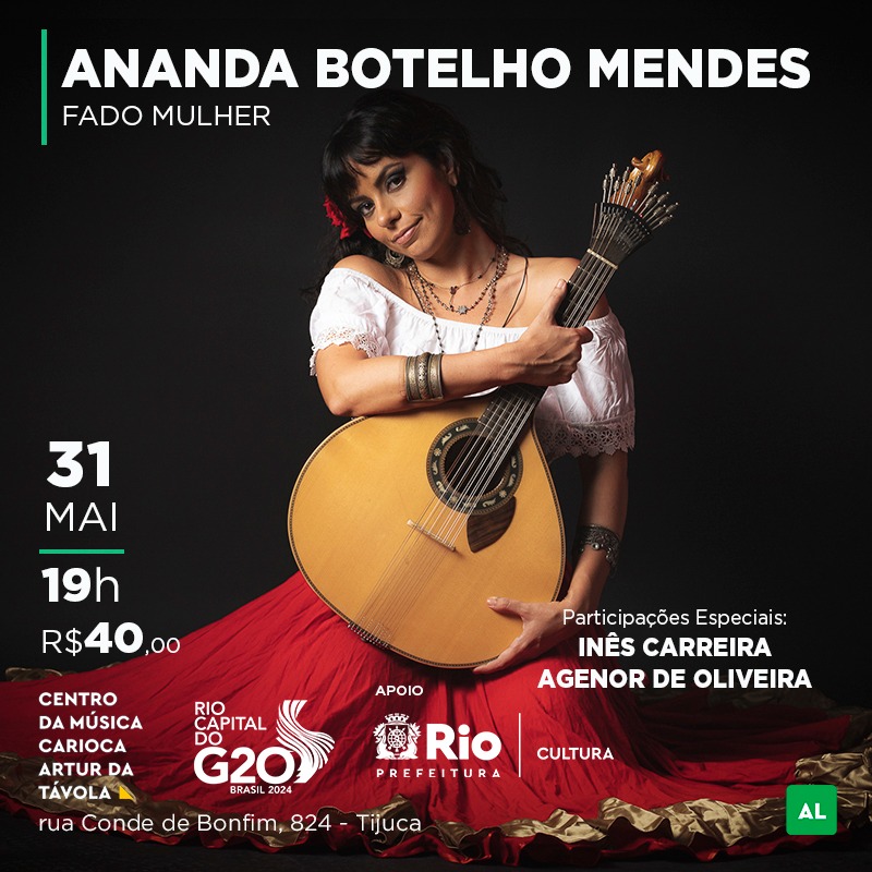 noticia O Fado conquista a Tijuca com a carioca Ananda Botelho Mendes no show Fado Mulher.