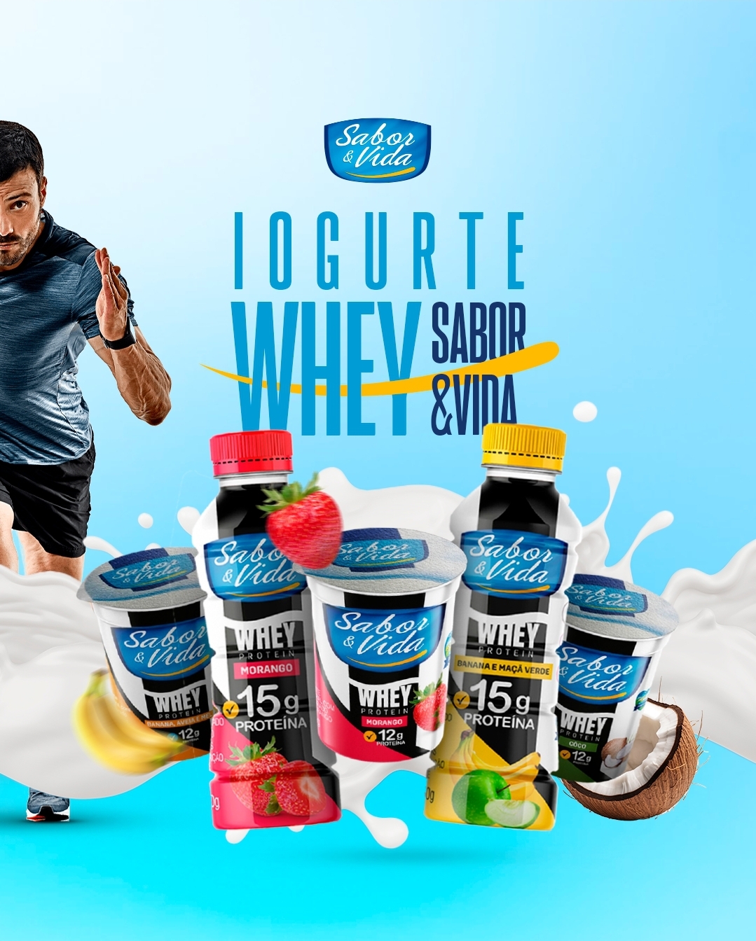 noticia Nova linha de iogurtes da Sabor & Vida tem adição de whey e redução de açúcar