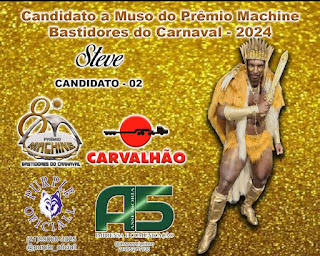 noticia Steve Anjinho é indicado a Muso do Prêmio Machine dos Bastidores do Carnaval