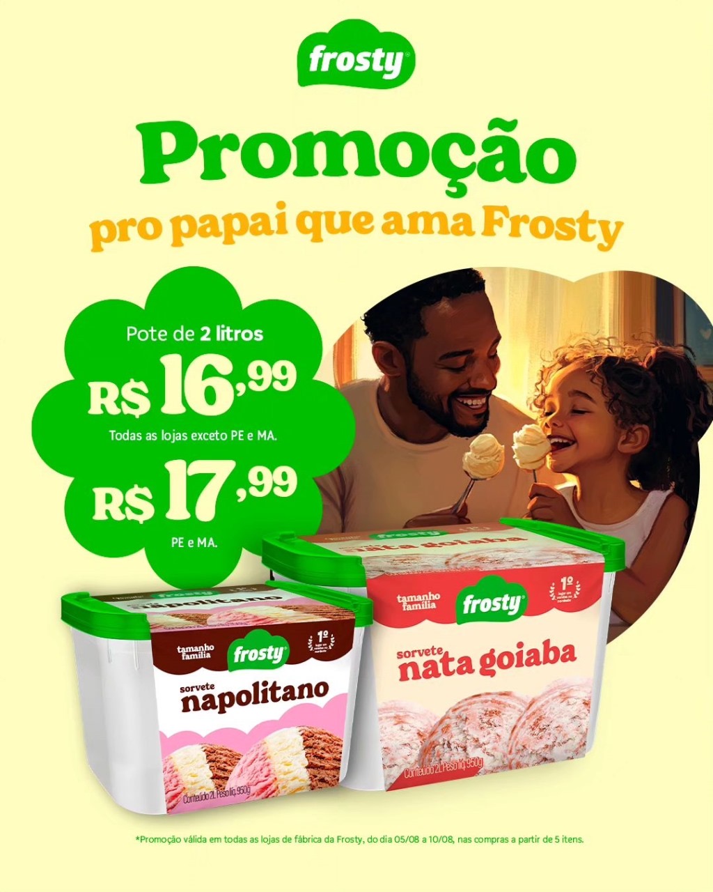 noticia Sorvetes Frosty anuncia promoção especial para o Dia dos Pais