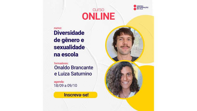 noticia Centro de Formação da Vila abre inscrições para curso para debater diversidade de gênero e sexualidade na escola