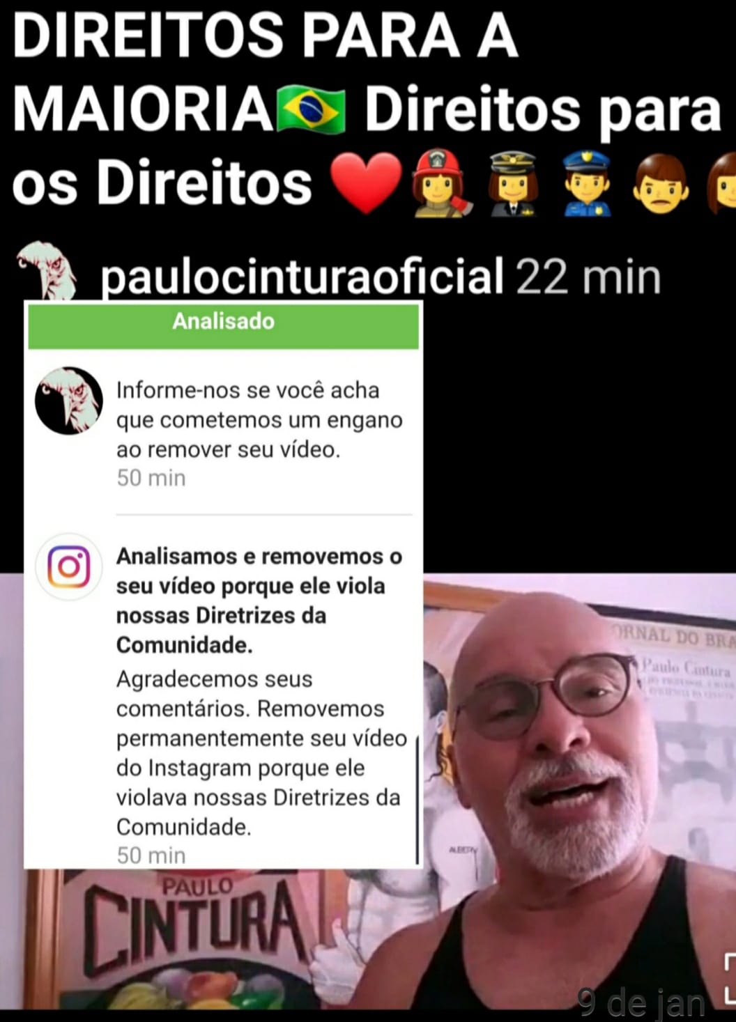 noticia Paulo Cintura defende suas ideias, conceitos e verdades nas redes sociais.